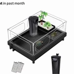 Moonorange MO-390 Acrylic Turtle Tank Aquarium Kit 15.4X10.6X7.1IN 3L Filter. Fixed Price $44.84.