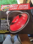 Zoo Med Deep Dome Lamp Fixture For Pets Black, 8.5" Diameter, 160W. Fixed Price $21.99.