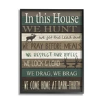 Stupell Industries Rustic Family House Rules Green Brown Tan. Fixed Price $54.82.