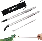 Depeew Reptile Feeding Tongs Long Tweezers, 4 Pack Stainless Steel Silver. Fixed Price $13.69.