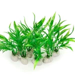 Comsun 10 Pack Artificial Aquarium Plants, 4 Inch Approximate Height, Green. Fixed Price $15.71.