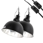 2 Pack Reptile Light Fixture, 8.5IN Deep Dome Lamp Optical R.... Fixed Price $56.37.
