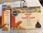 Reptile Set: Thrive 8.5 Inch Dome Lamp & 10.0 Uv Bulb 23 Basking New. Fixed Price $32.00.