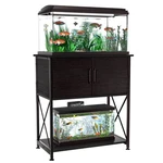 Herture 20-29 Gallon Aquarium Stand Metal Frame Fish Tank With Cabinet .... Fixed Price $143.72.