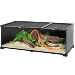 Reptizoo Reptile Terrarium Tank 30" X 12" 10", Black-tinted Glass Snake Tan.... Fixed Price $195.12.