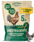Hatortempt Dried Mealworms Non-gmo & Organic 5 Pound (pack Of 1). Fixed Price $63.59.