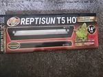 Zoo Med Reptisun T5 High Output Terrarium Hood W/free Lamp 14". Fixed Price $39.99.