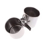 Hypeety Bird Parrot Feeding Double Cups Stainless Steel Food Water Silver. Fixed Price $15.25.