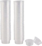 Qihycuf 100 Pcs Small Gecko Food And Water Cups Plastic Reptile Feeding Bowls.... Fixed Price $16.37.