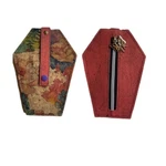 Handmade Cork Flower Bow Pull Card Holder Wallet Watercolor Multicolor. Fixed Price $50.00.