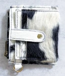 Hair On Cowhide Leather Wallet Card Holder Window Zipper Coin Pouch Boho. Fixed Price $25.00.