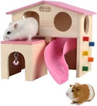 Pet Small Animal Hideout Hamster House With Funny Climbing Ladder Slide Wooden. Fixed Price $23.99.