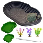 Apatal 7PCS Reptile Water Dish Set W/ Ramp Extra Large Tortoise Bath Pool. Fixed Price $41.94.